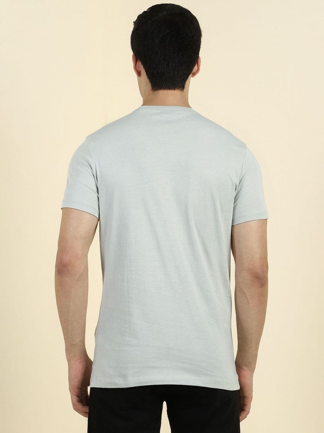 Allen Solly Men Polka Dot Raw Edge Slim Fit T-shirt thumbnail 4
