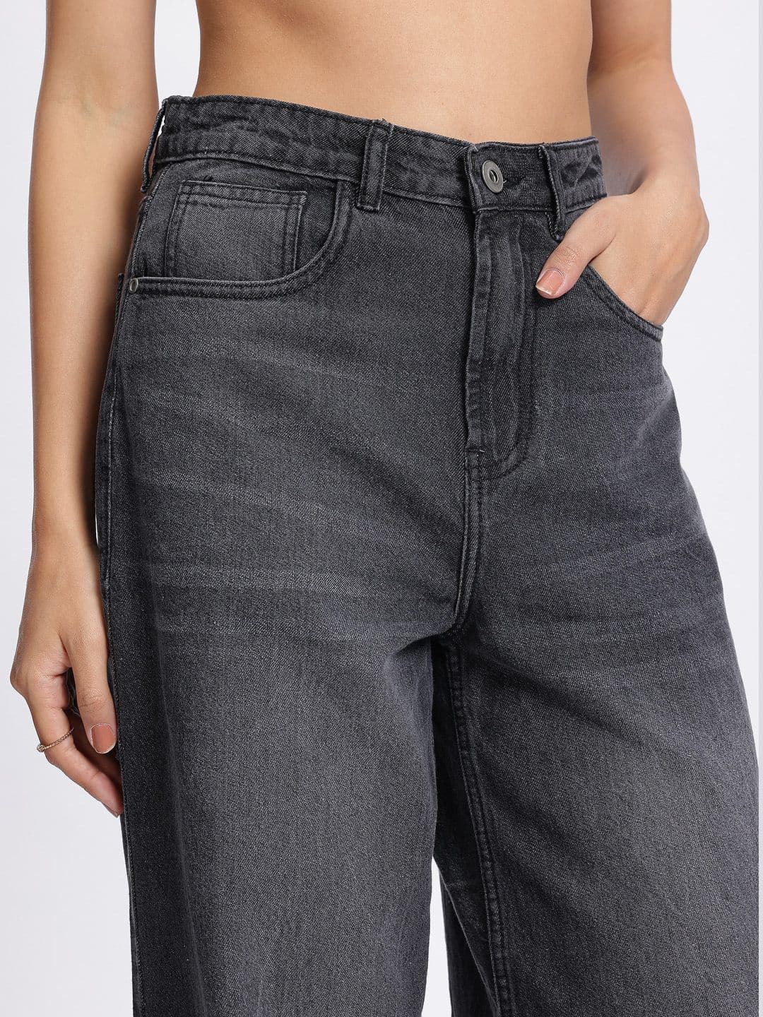 glitchez Women Wide Leg Slit Jeans thumbnail 4