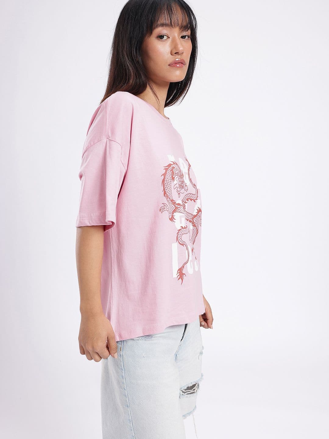 glitchez Graphic Printed Oversized T-shirt thumbnail 4