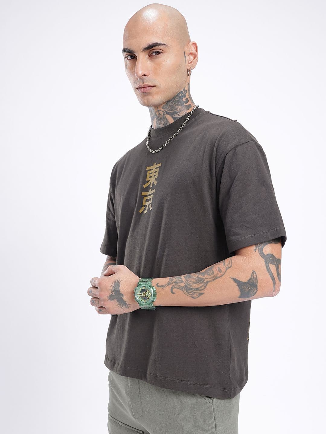 glitchez Printed Relaxed Fit T-shirt thumbnail 7