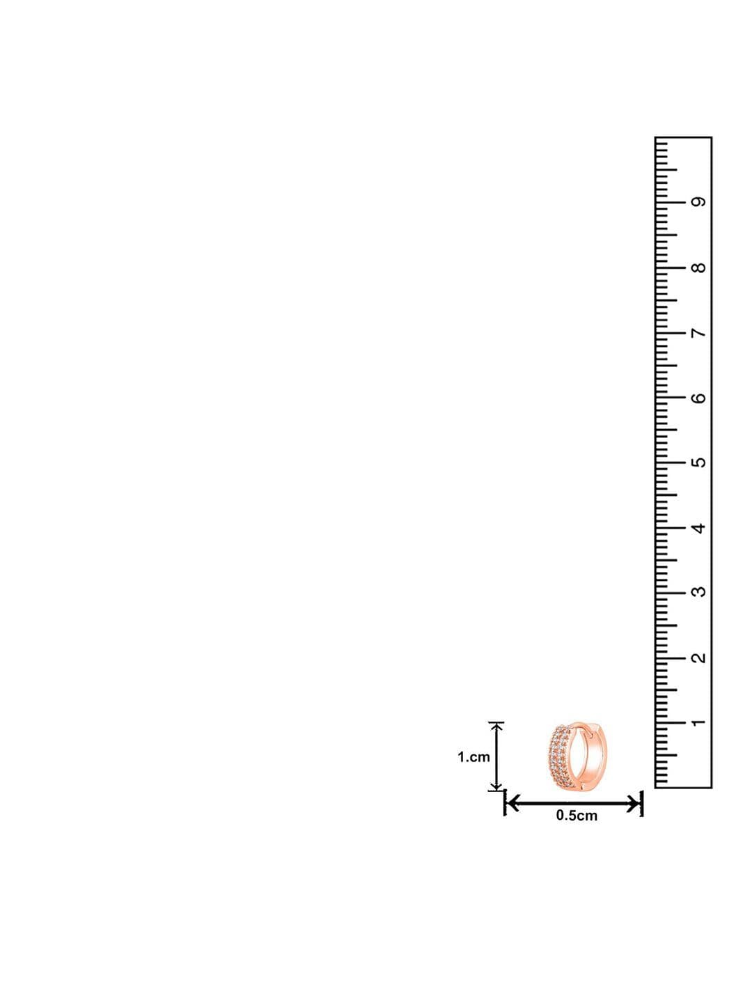 Jazz and Sizzle Rose Gold Plated American Diamond Hoop Earrings thumbnail 7