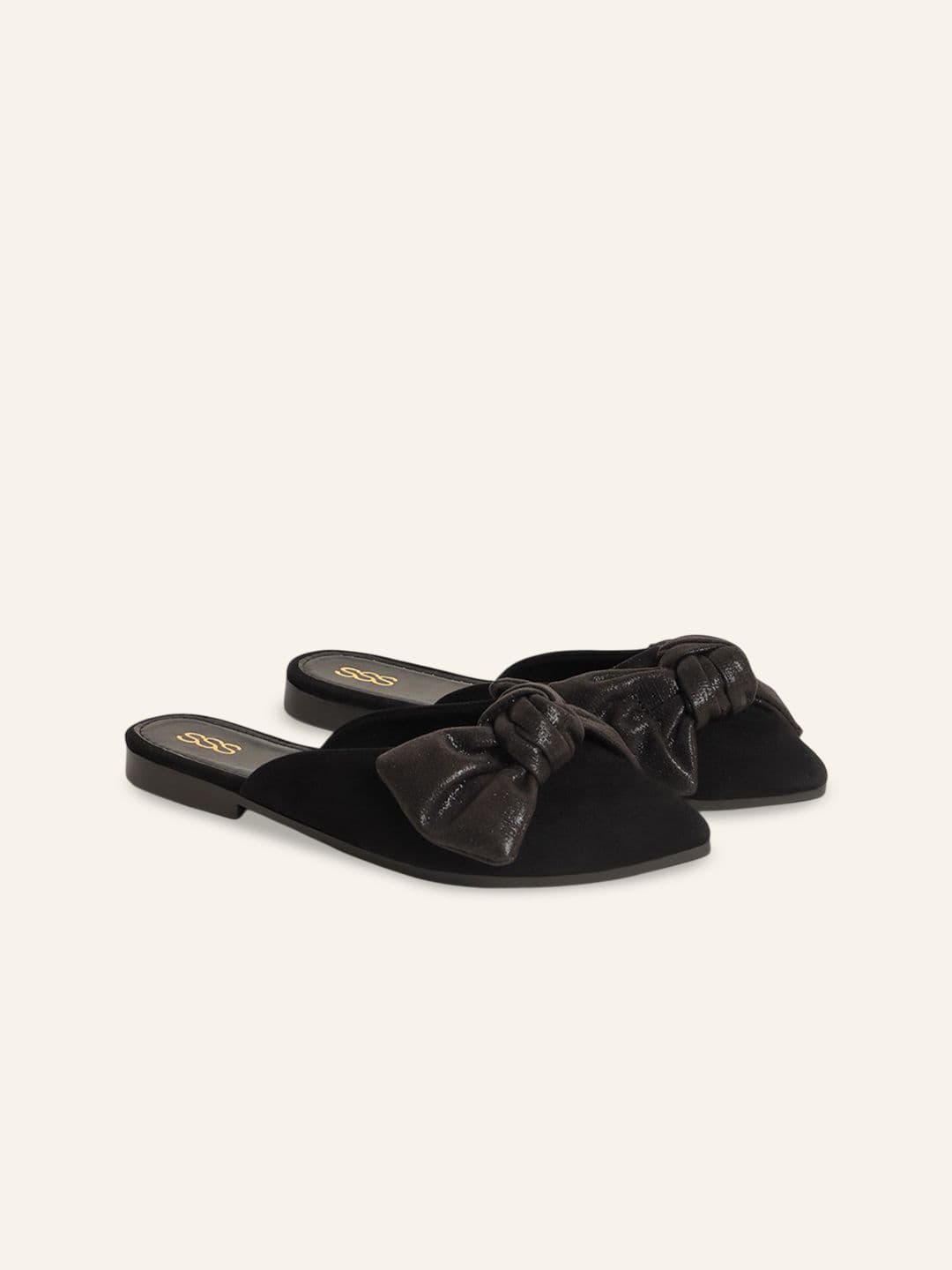 Street Style Store Women Pointed Toe Mules with Bows thumbnail 2
