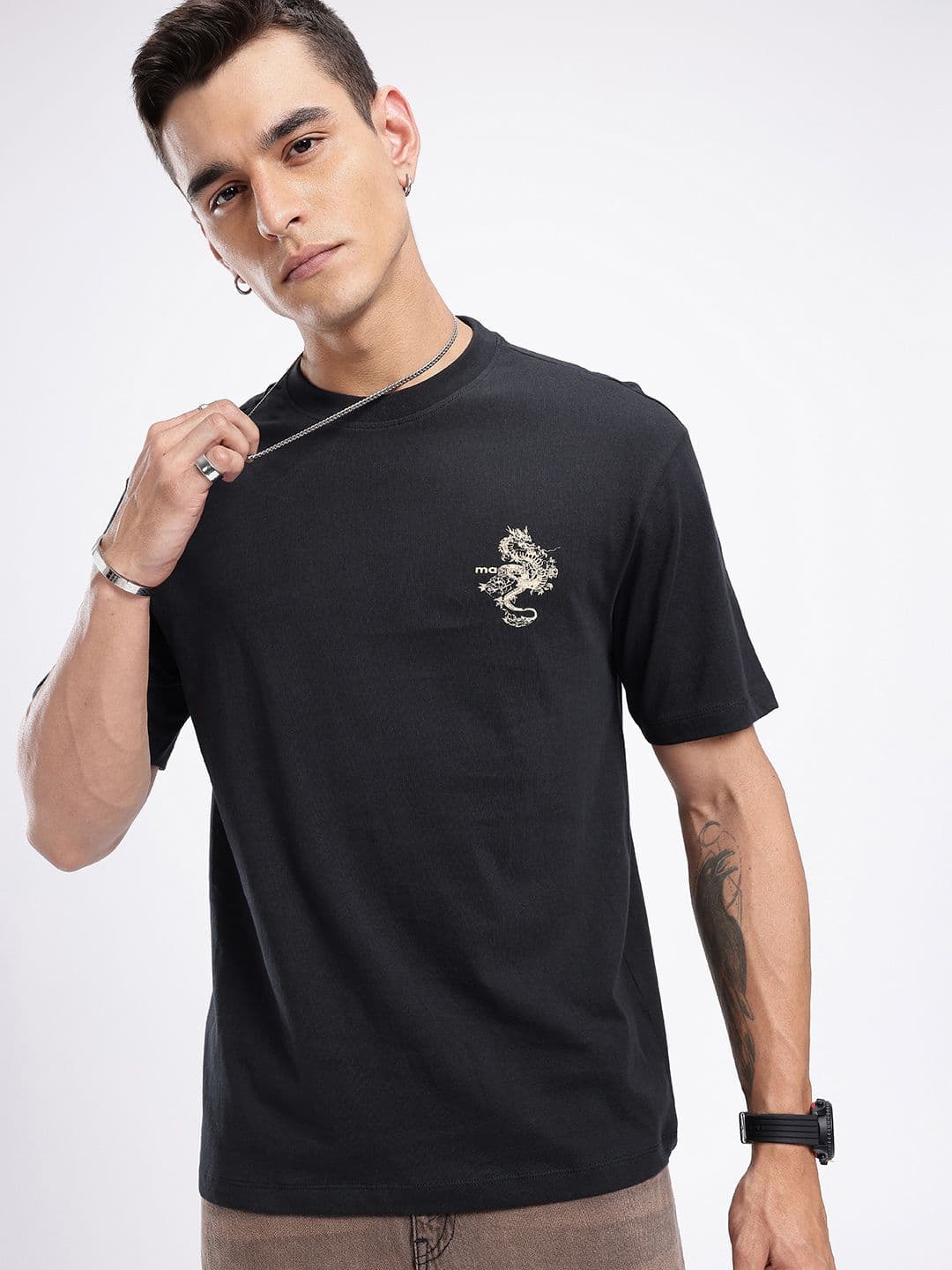 glitchez Graphic Printed Relaxed Fit T-shirt thumbnail 4