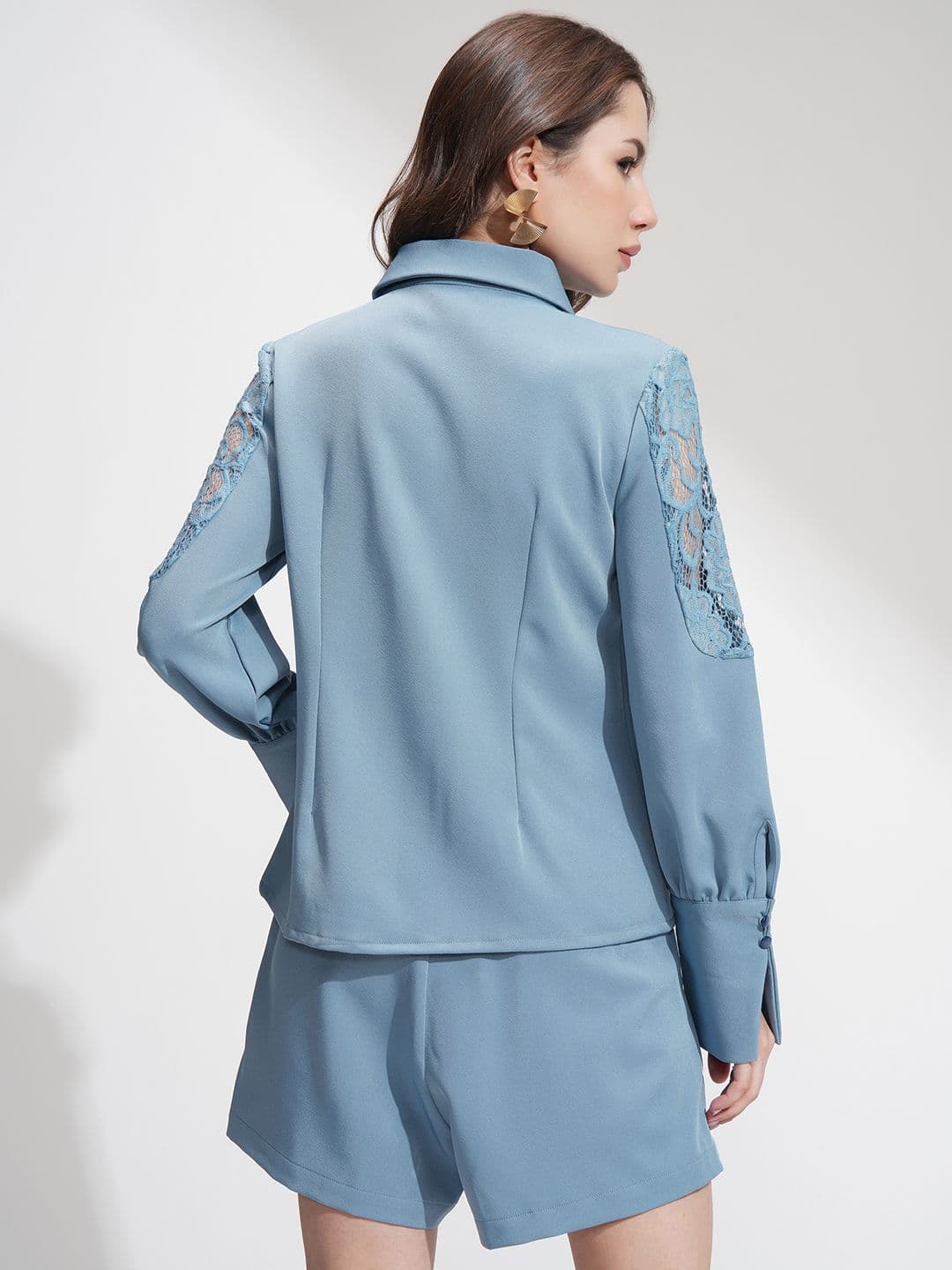 ESPYR By Tokyo Talkies Self Design Shirt With Shorts Co-Ords thumbnail 3
