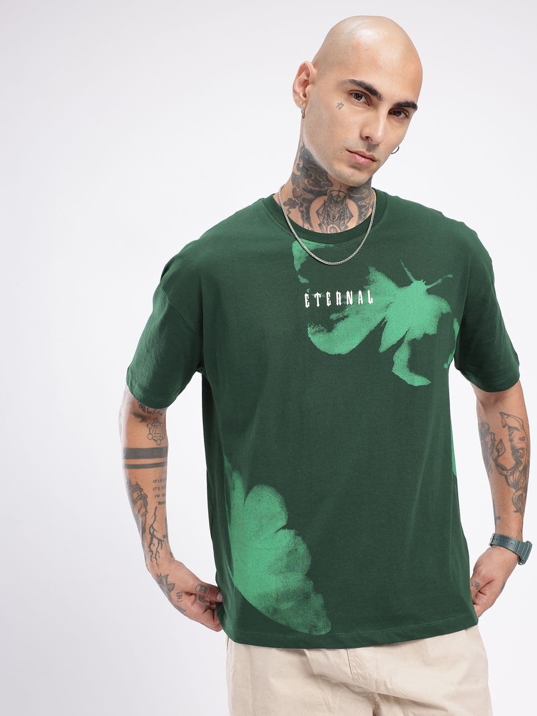 glitchez Graphic Printed Relaxed Fit T-shirt thumbnail 4
