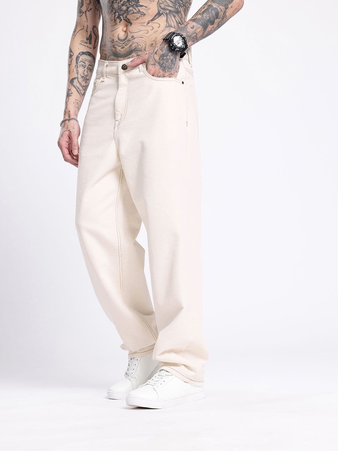 glitchez Men Baggy Baggy Fit Jeans thumbnail 3