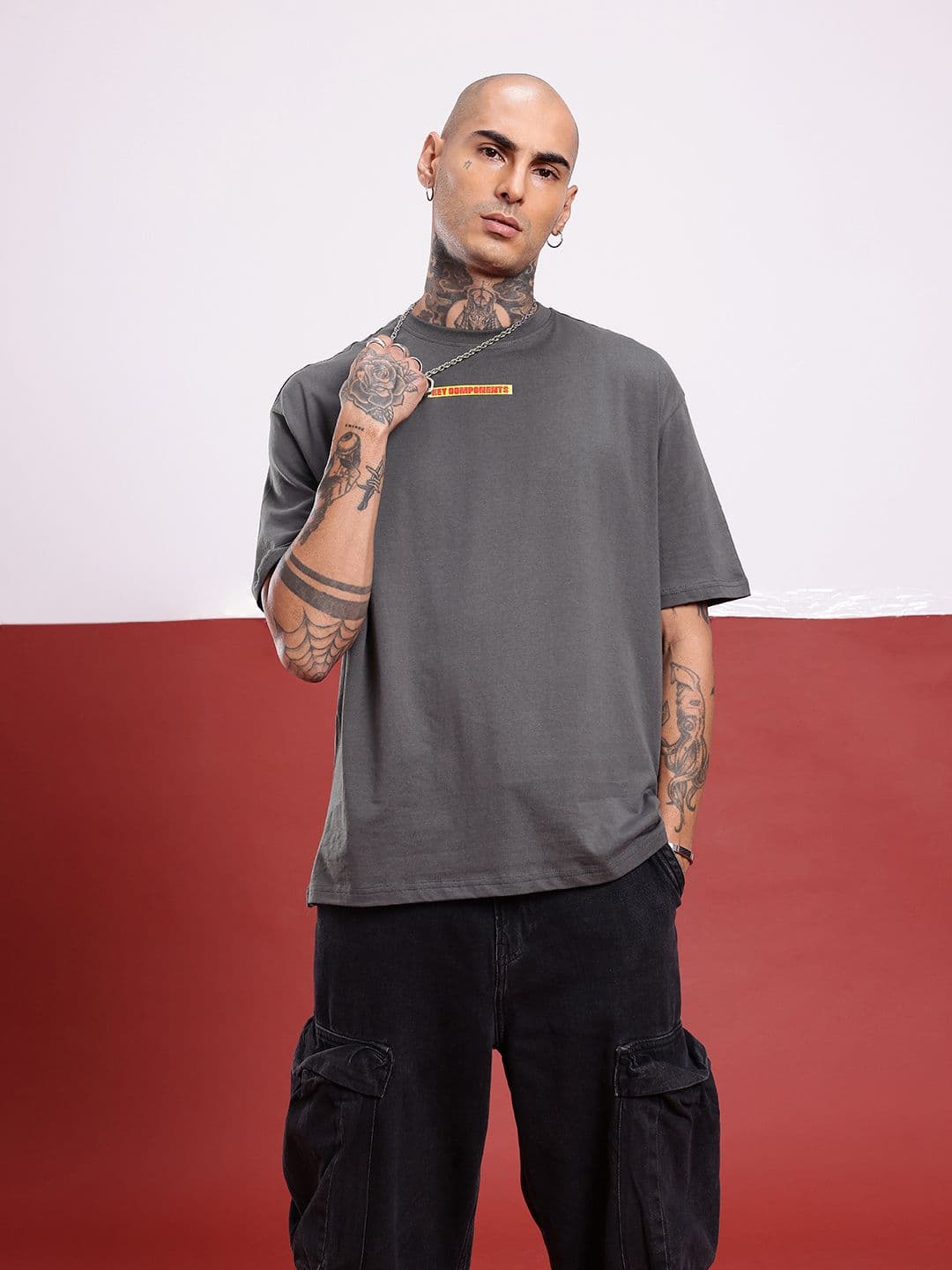 glitchez Oversized Pure Cotton Back Printed T-shirt thumbnail 6