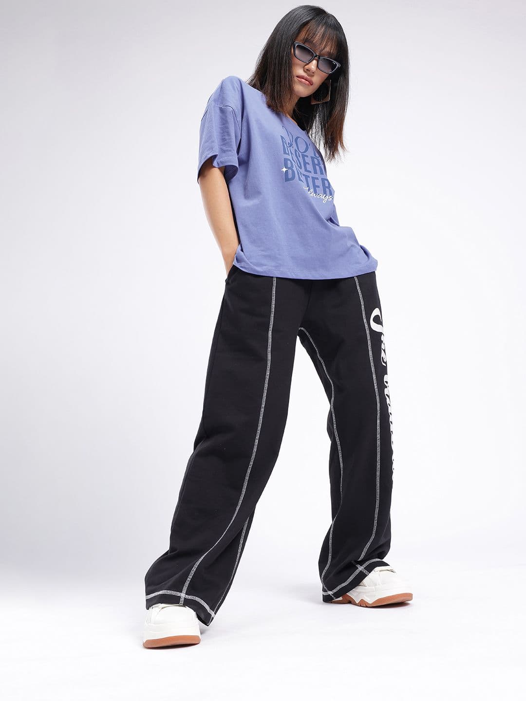 glitchez Typography Printed Oversized T-shirt thumbnail 7