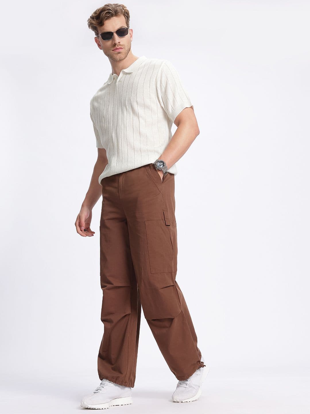 glitchez Ribbed Cotton Polo Collar T-shirt thumbnail 3