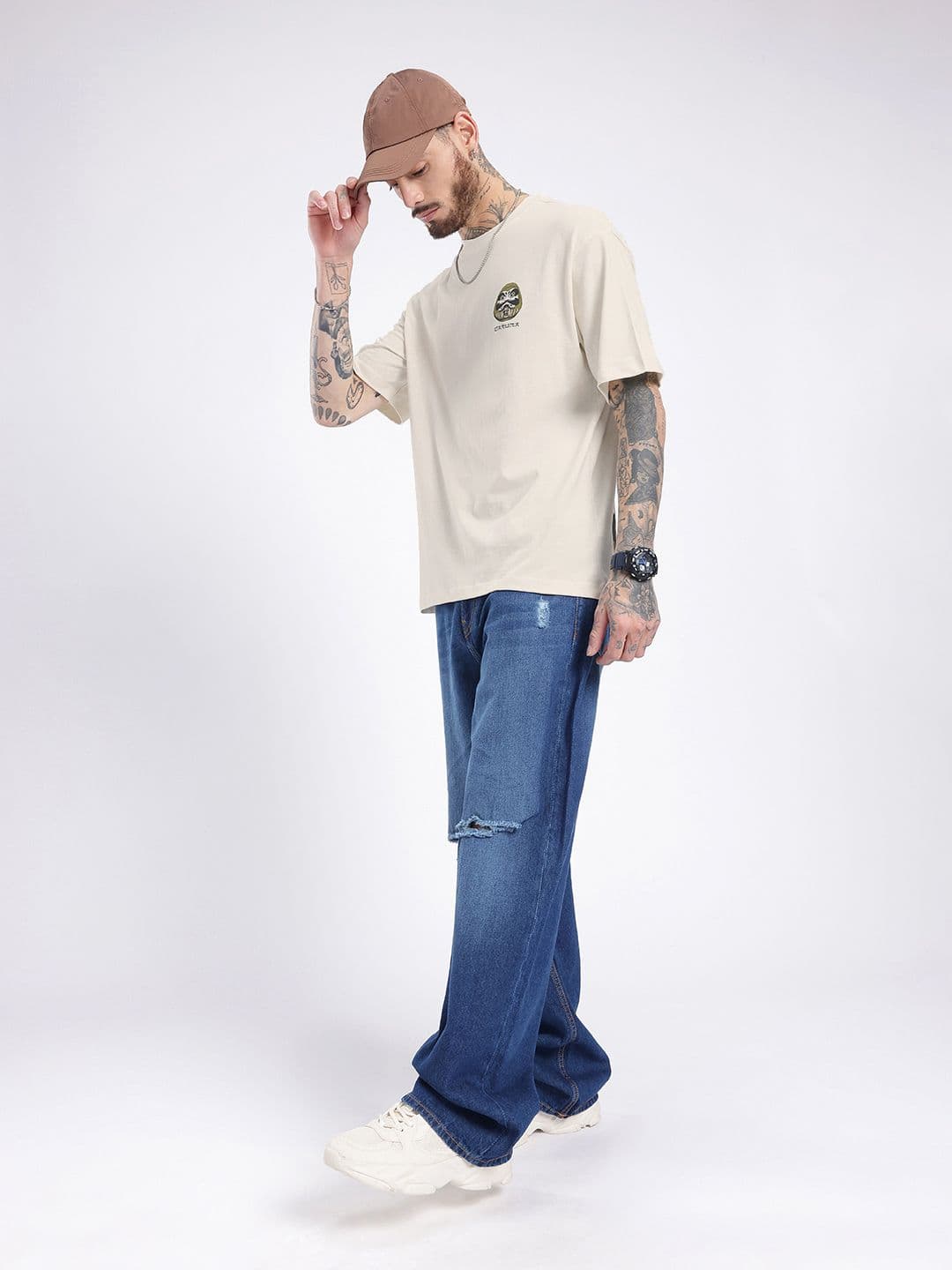 glitchez Printed Oversized T-shirt thumbnail 7