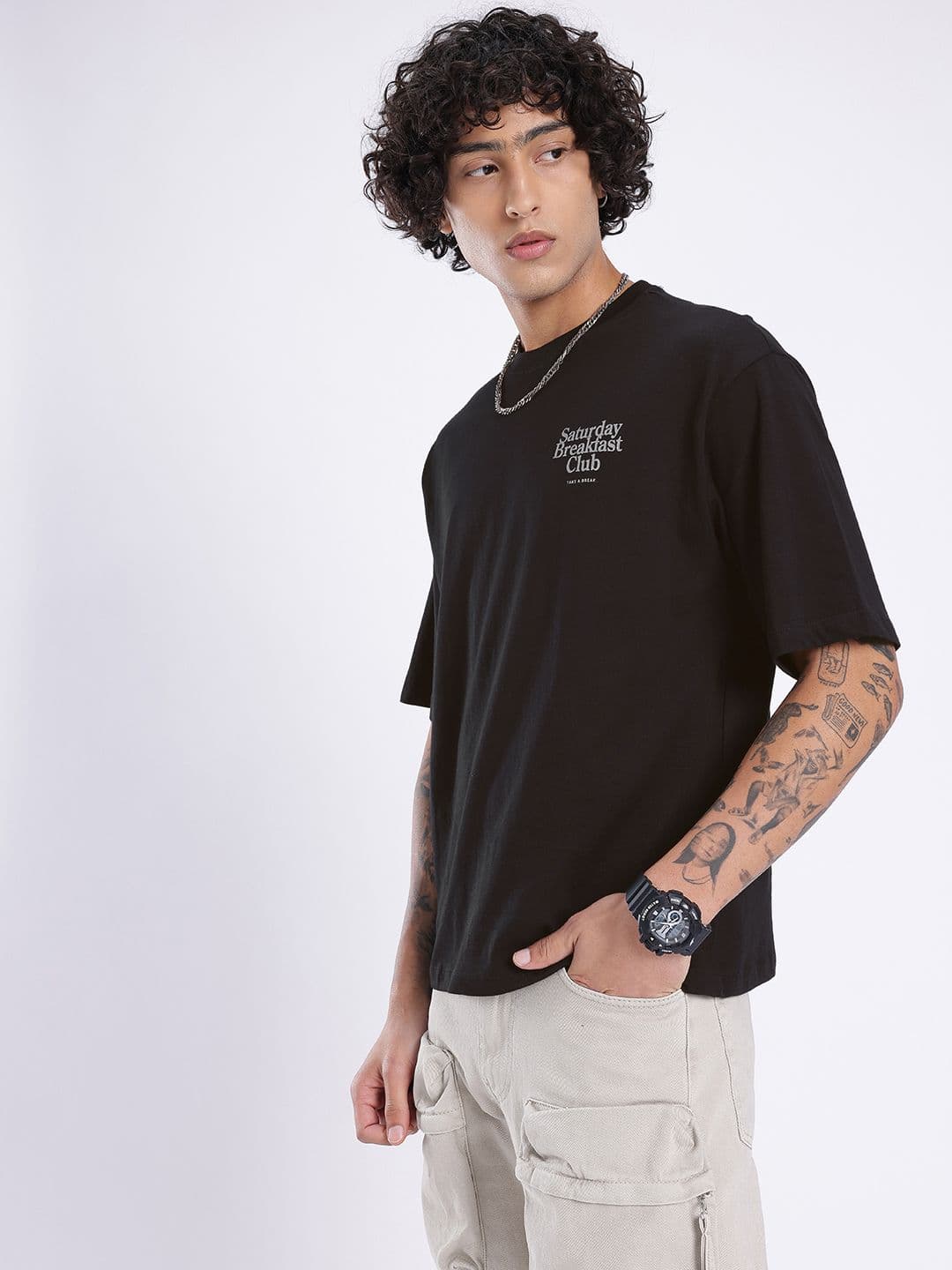 glitchez Printed Oversized Fit T-shirt thumbnail 5