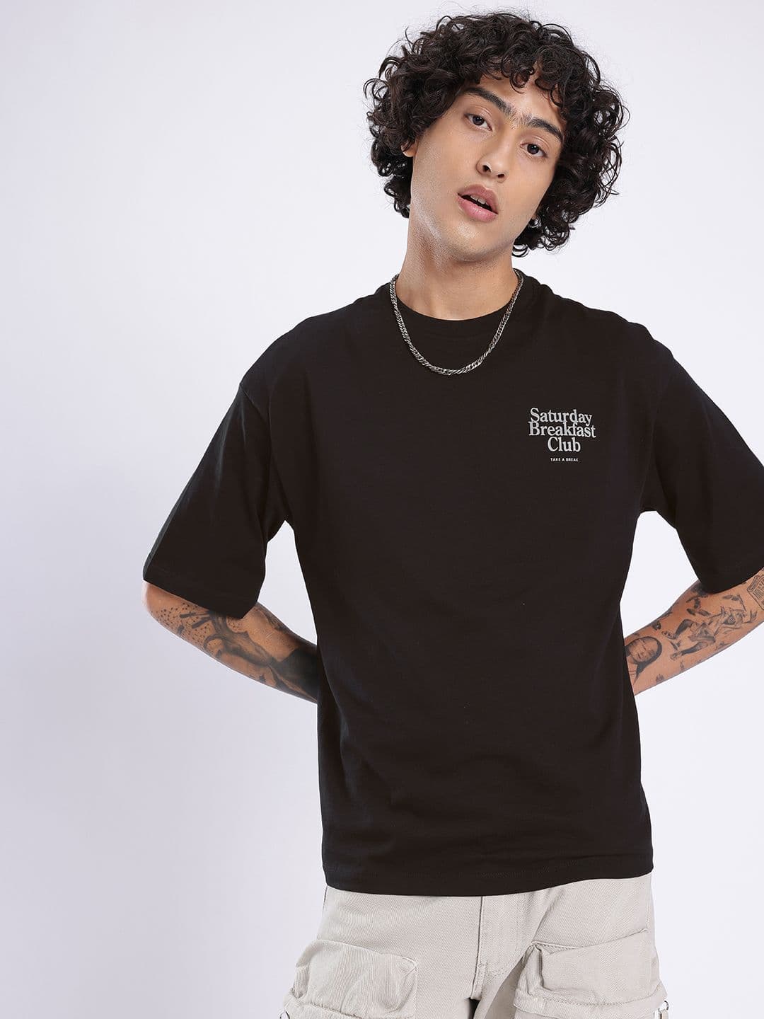 glitchez Printed Oversized Fit T-shirt thumbnail 4