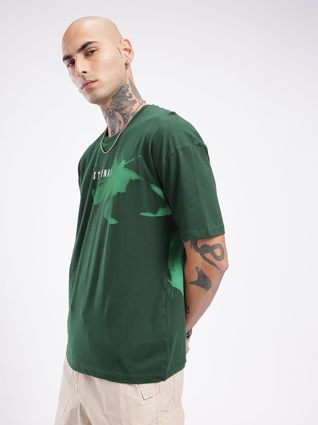glitchez Graphic Printed Relaxed Fit T-shirt thumbnail 6