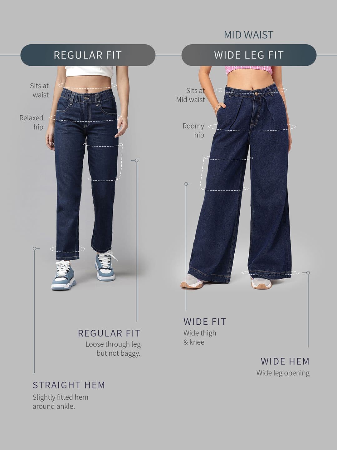 glitchez Women Wide Leg Slit Jeans thumbnail 6
