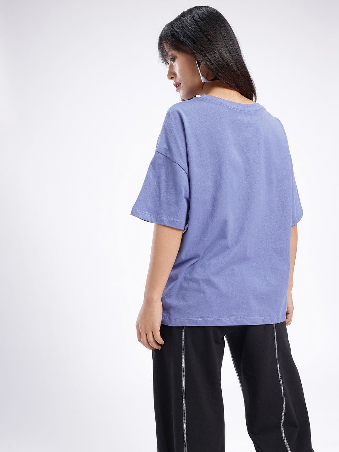 glitchez Typography Printed Oversized T-shirt thumbnail 5
