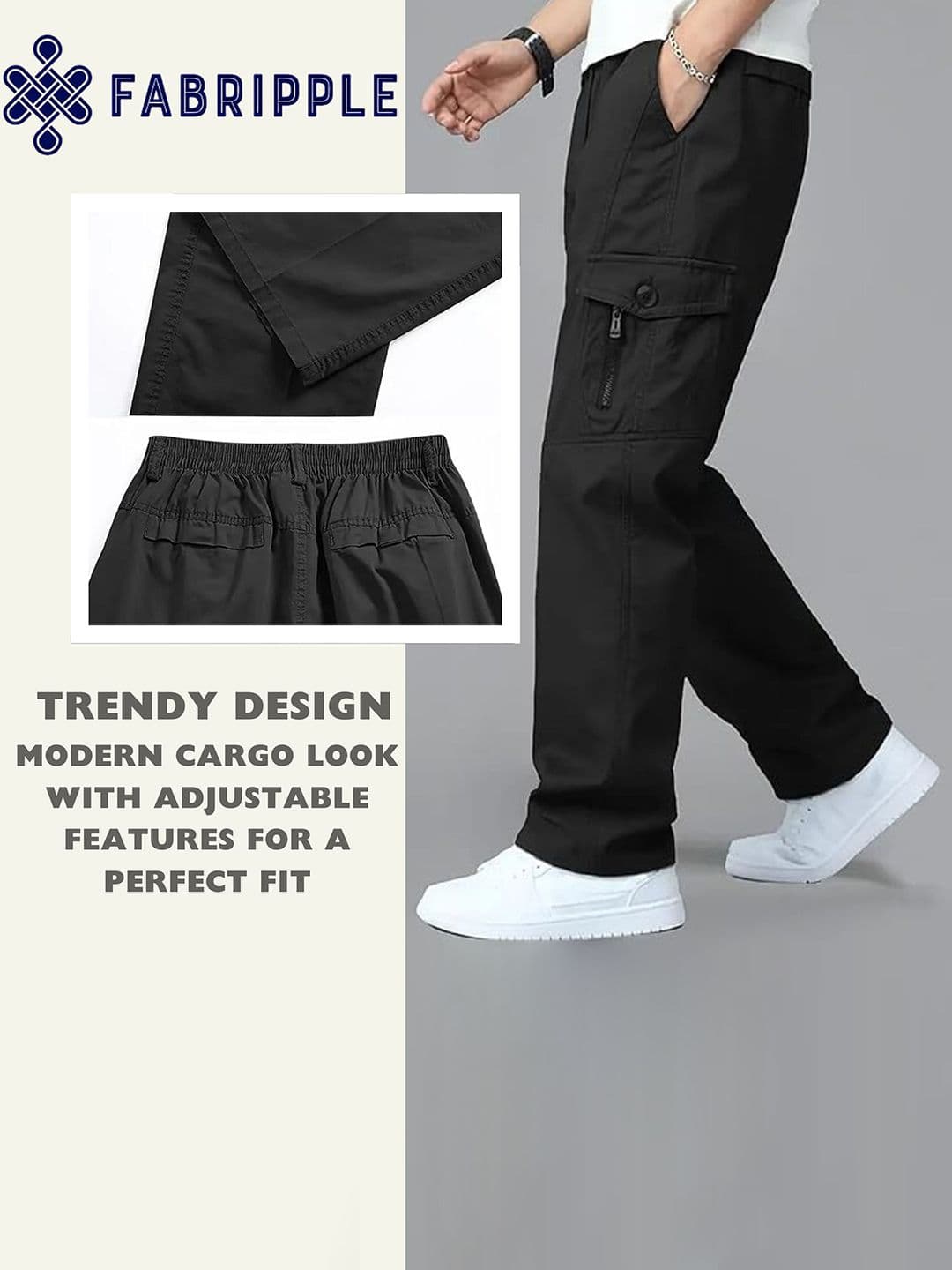 FABRIPPLE Men Cargos Trousers thumbnail 5