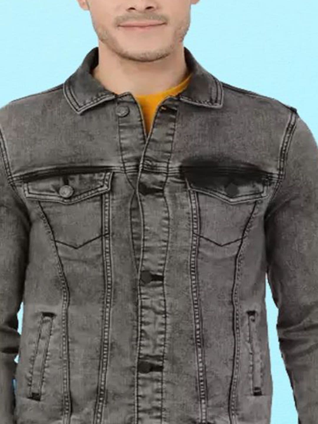KLIZEN Spread Collar Denim Jacket thumbnail 3