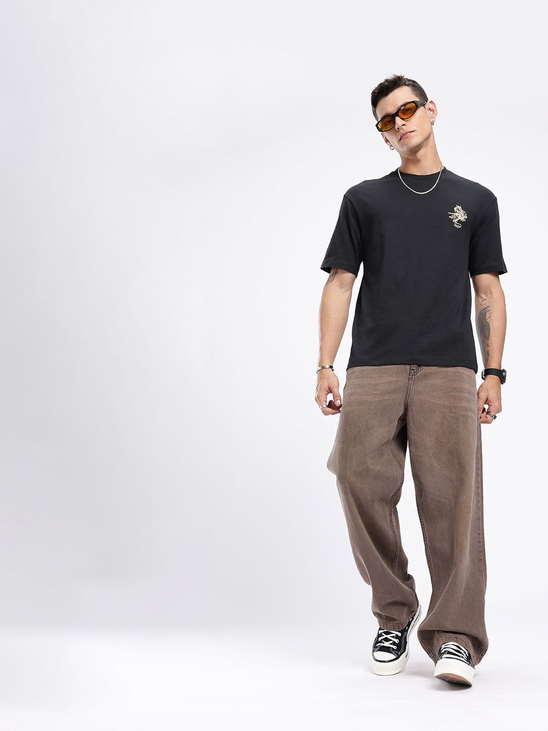 glitchez Graphic Printed Relaxed Fit T-shirt thumbnail 8