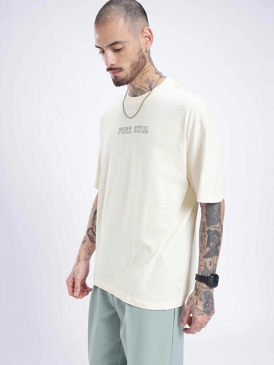 glitchez Printed Relaxed Fit T-shirt thumbnail 7