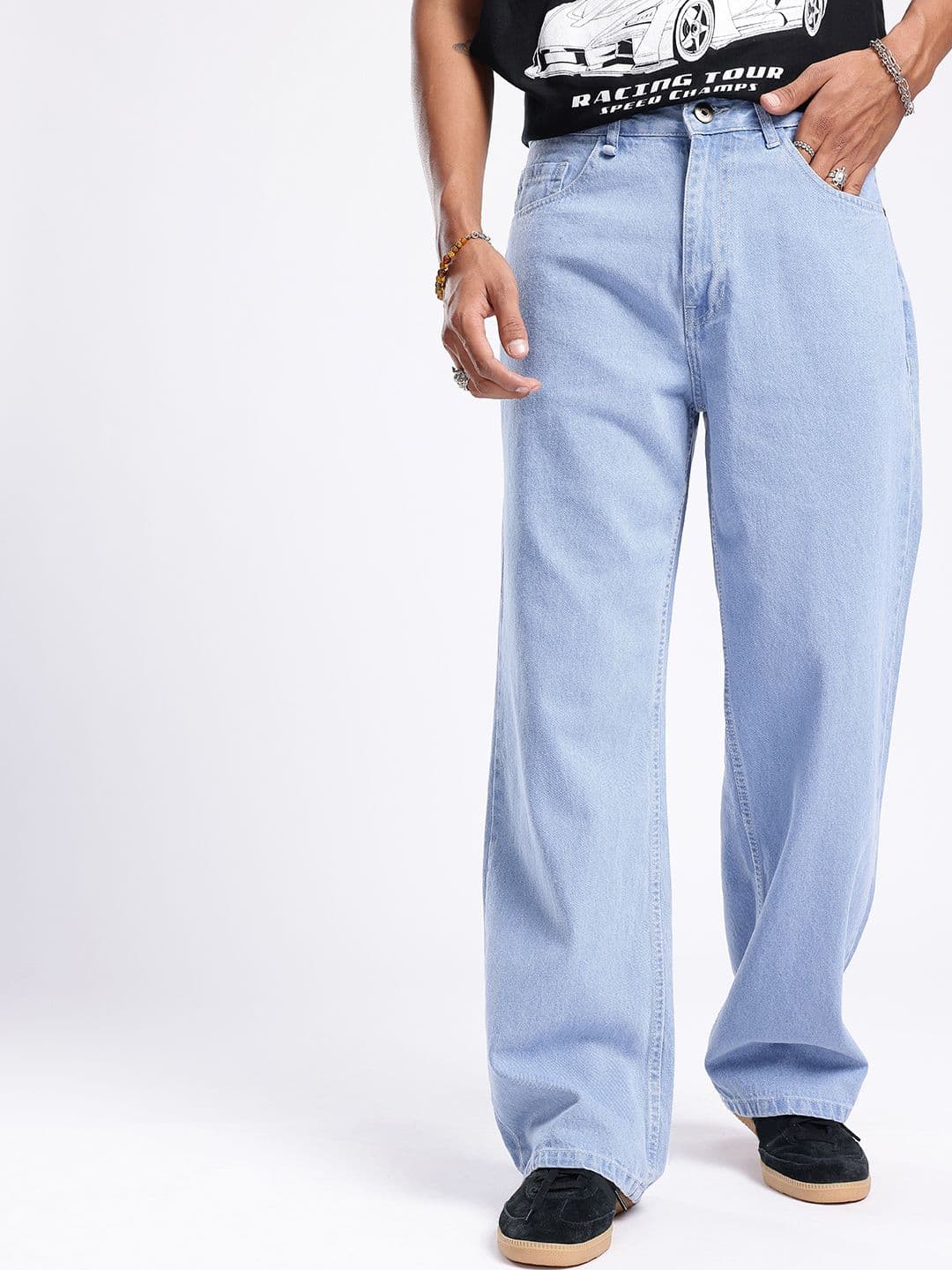 glitchez Men Flared Fit Jeans thumbnail 4