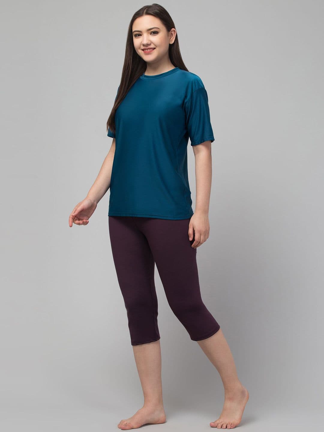 Apraa & Parma Round Neck T-Shirt & Capri Swimwear thumbnail 4