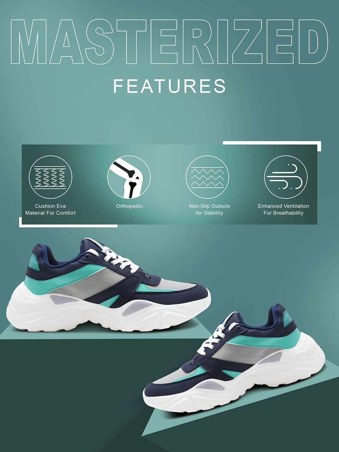 HRX by Hrithik Roshan Men PU Sneakers thumbnail 4