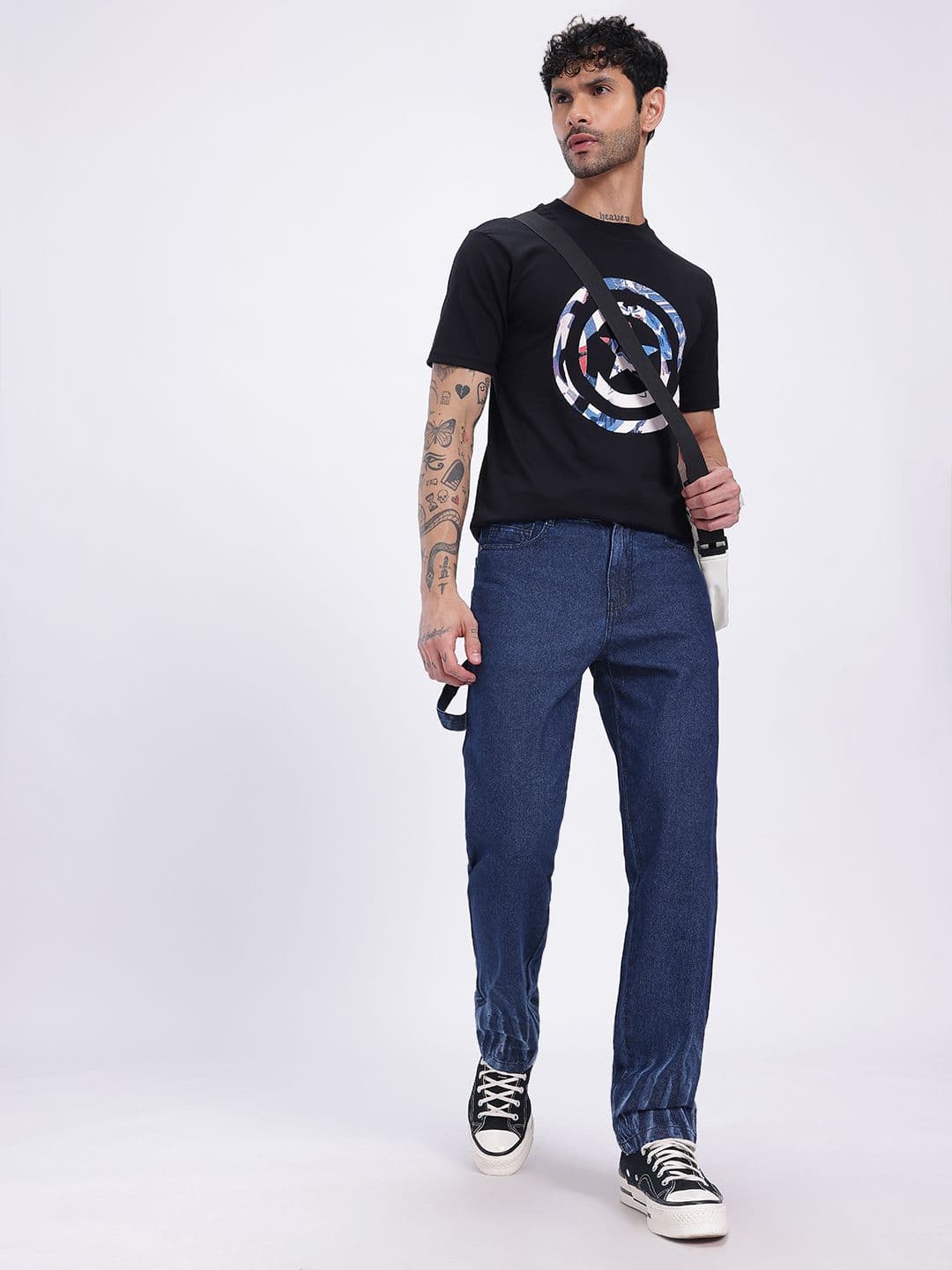 glitchez Men Crinkle Regular Fit Jeans thumbnail 2