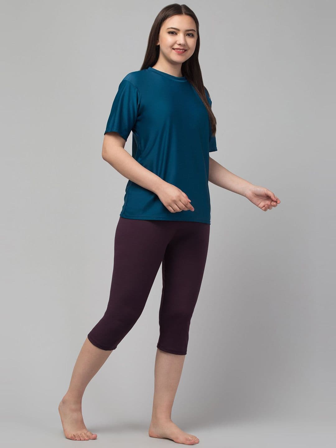 Apraa & Parma Round Neck T-Shirt & Capri Swimwear thumbnail 2