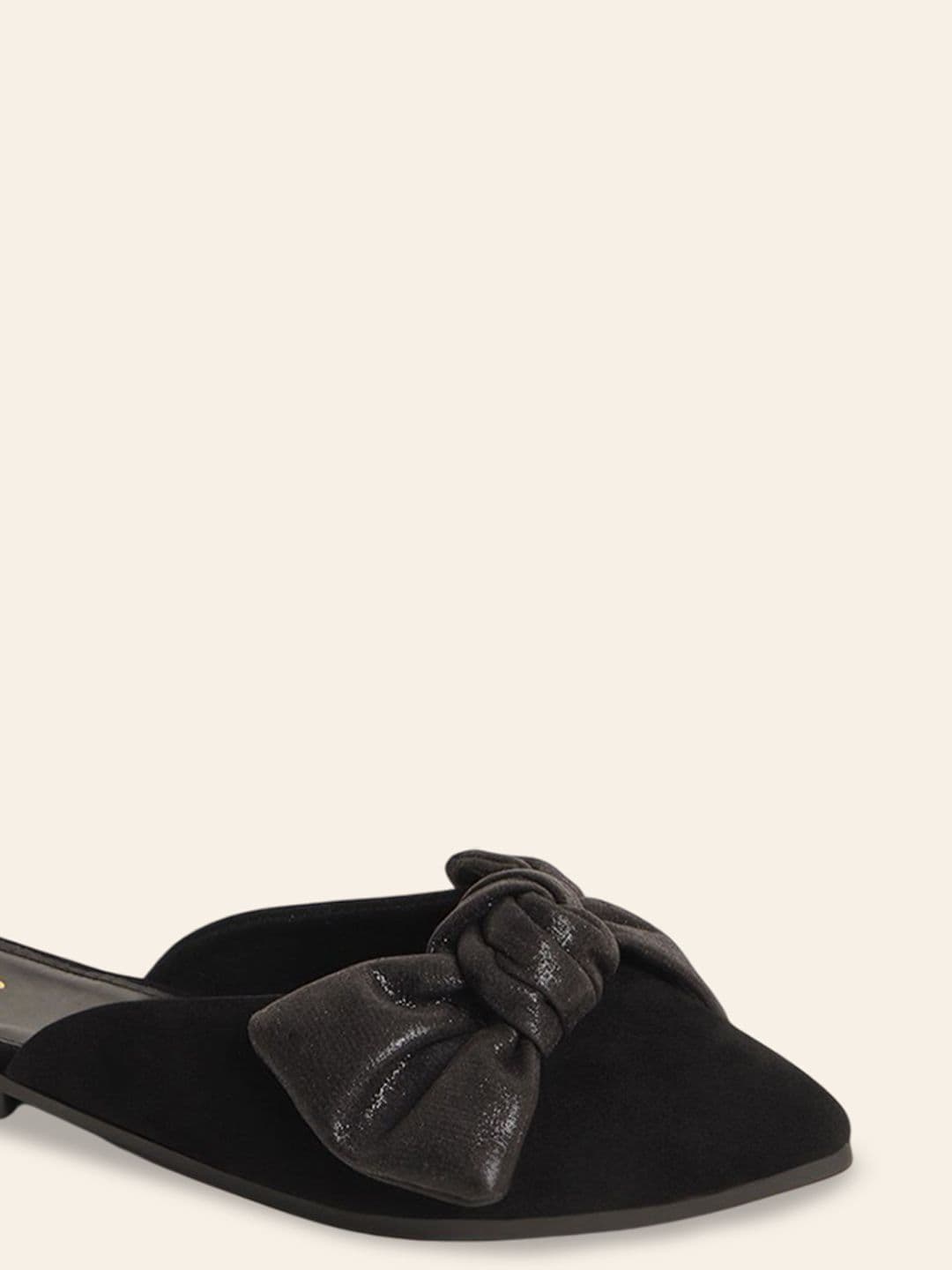 Street Style Store Women Pointed Toe Mules with Bows thumbnail 7