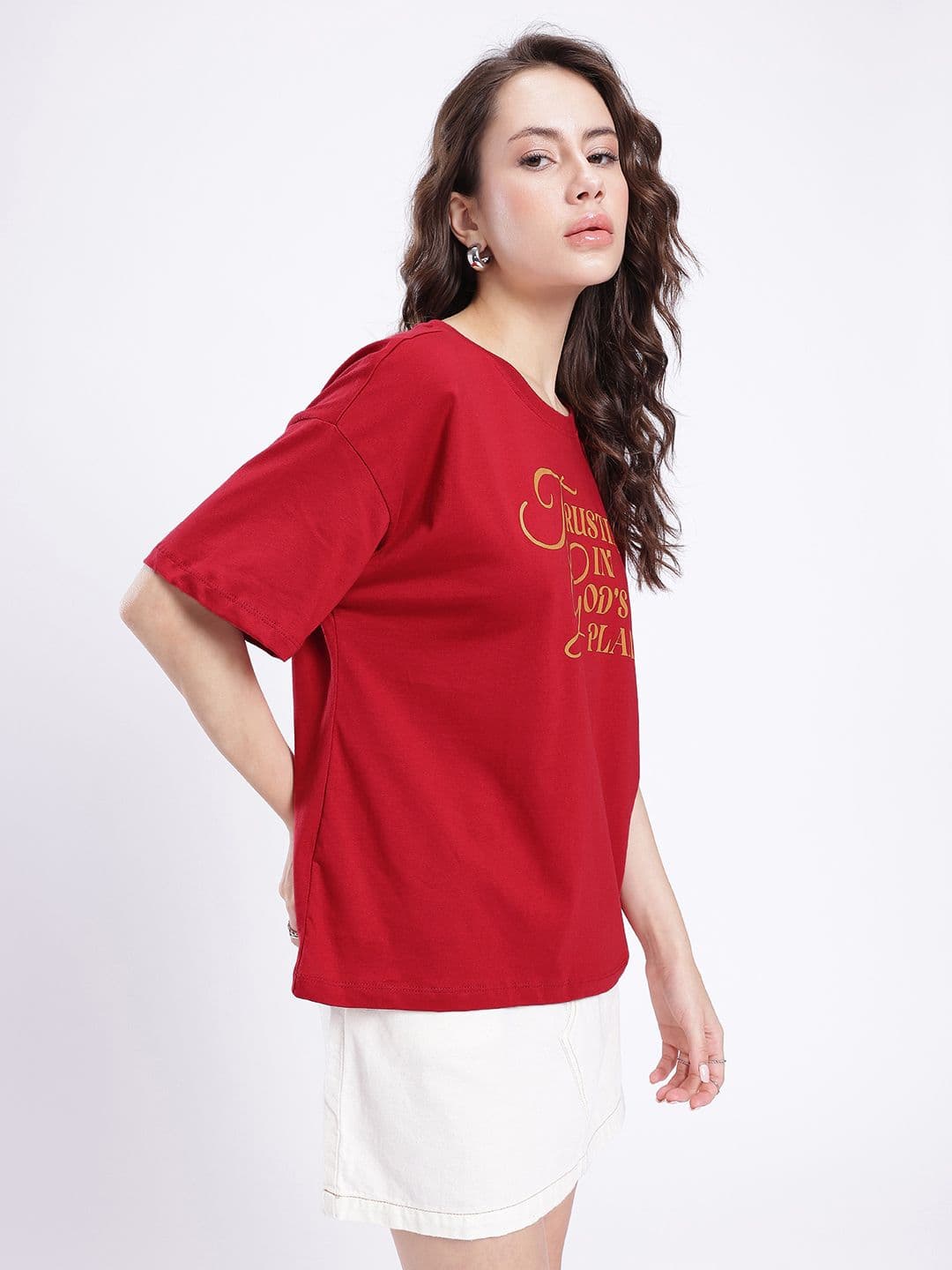 glitchez Printed Oversized T-shirt thumbnail 4