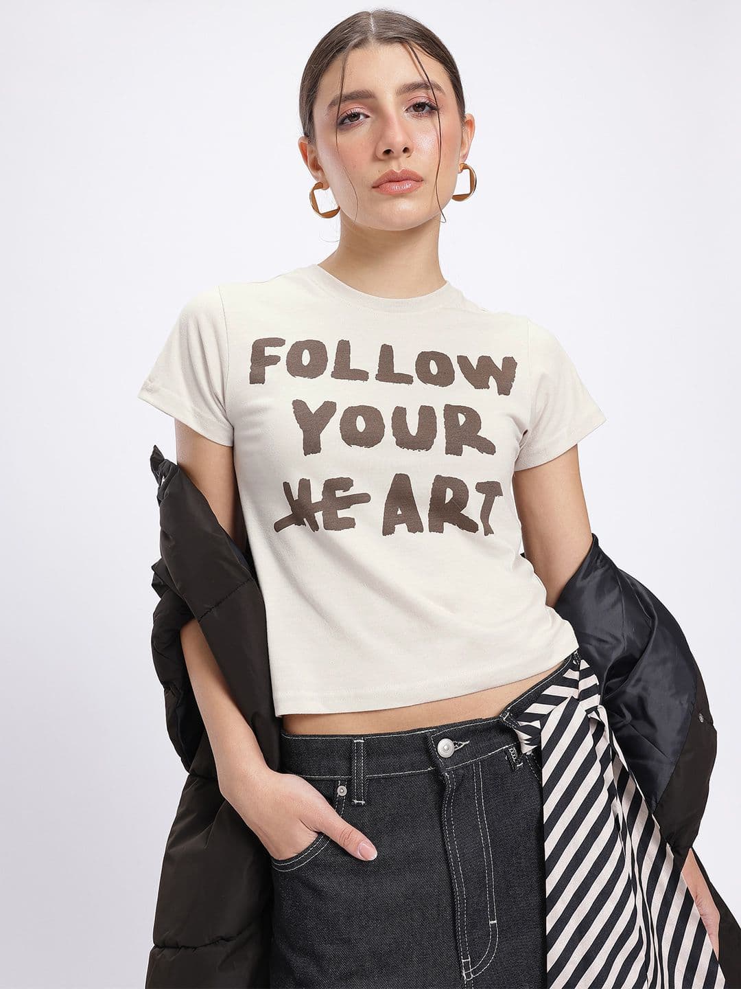 glitchez Typography Printed T-shirt - view 1