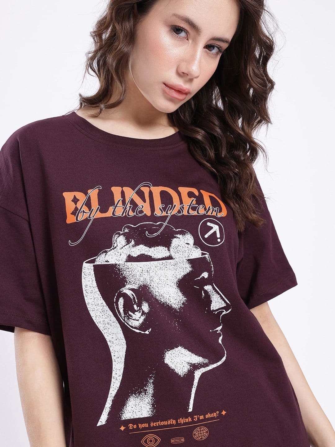 glitchez Printed Oversized T-shirt thumbnail 4