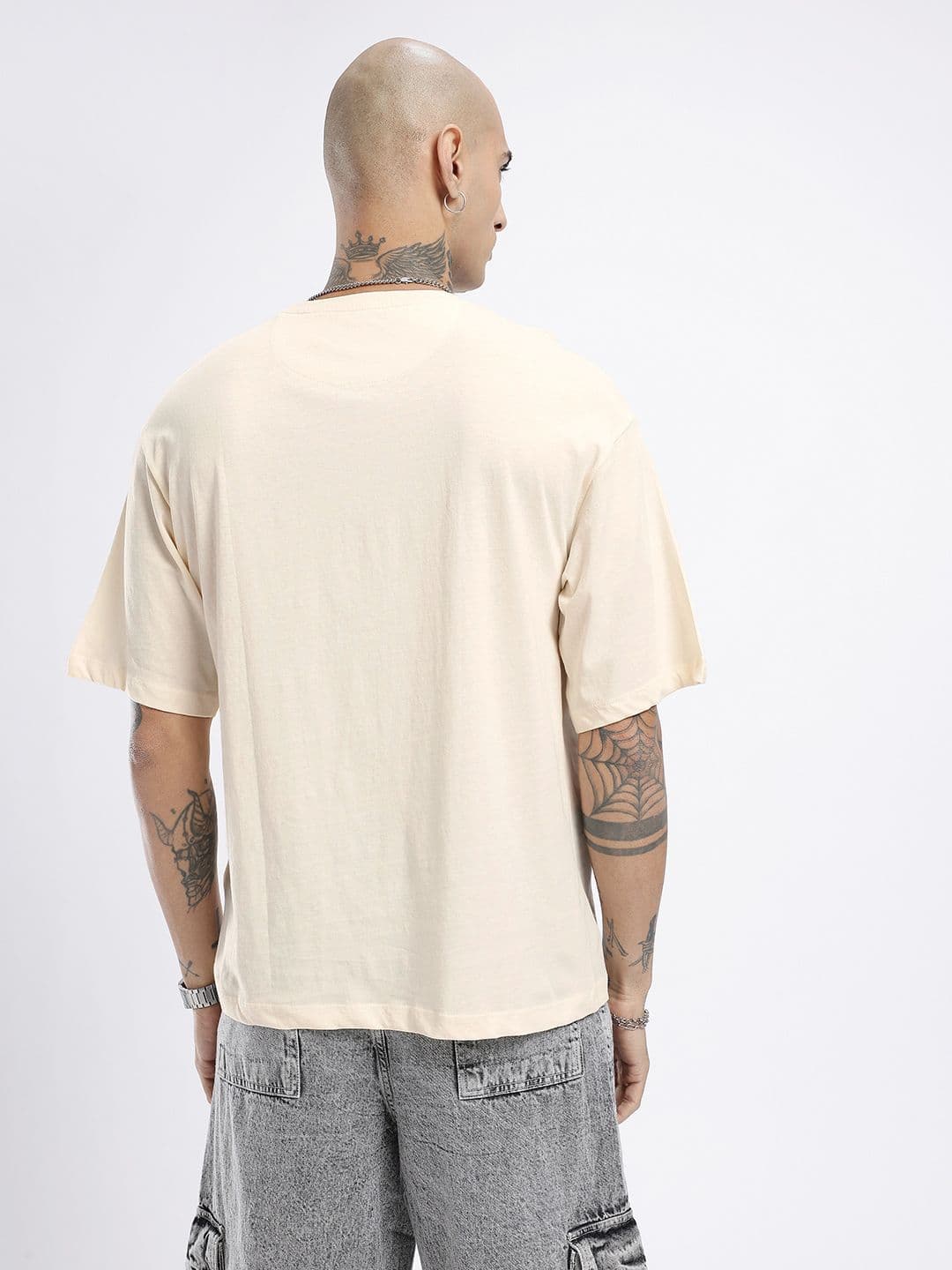 glitchez Typography Printed Relaxed Fit T-shirt thumbnail 4
