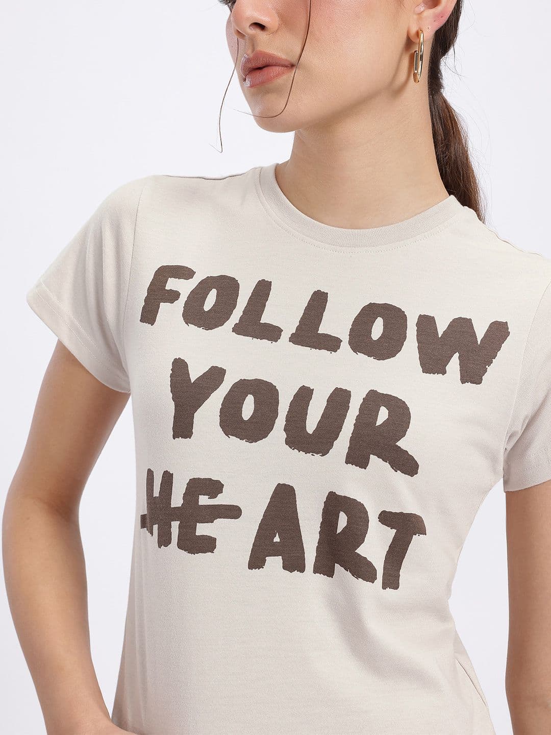 glitchez Typography Printed T-shirt thumbnail 3