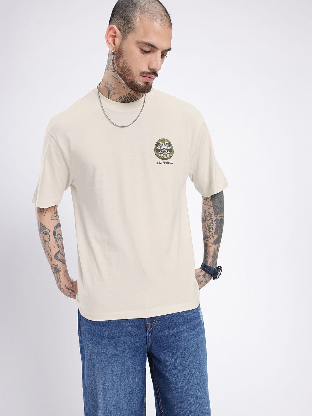 glitchez Printed Oversized T-shirt thumbnail 3