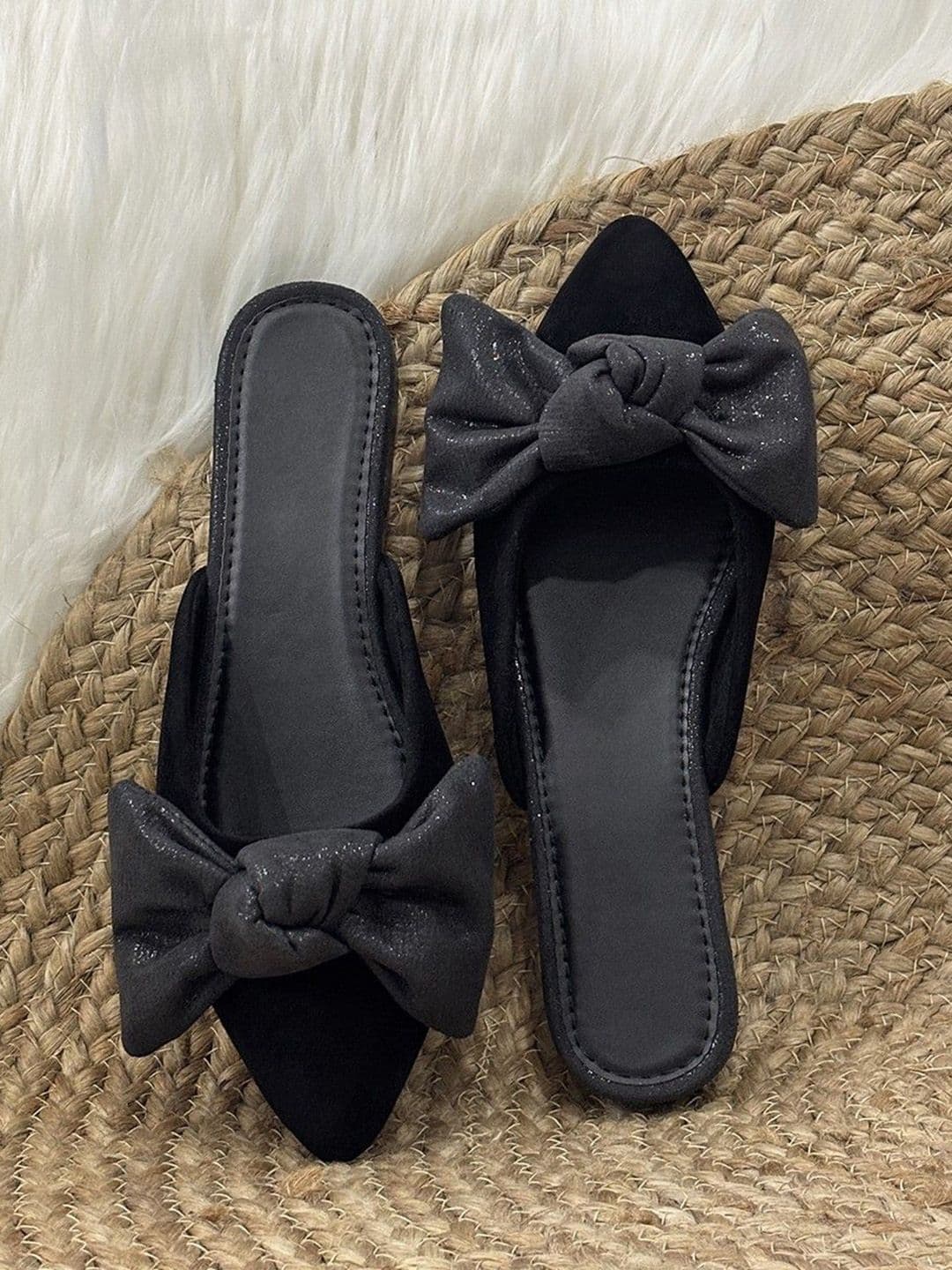 Street Style Store Women Pointed Toe Mules with Bows - view 1