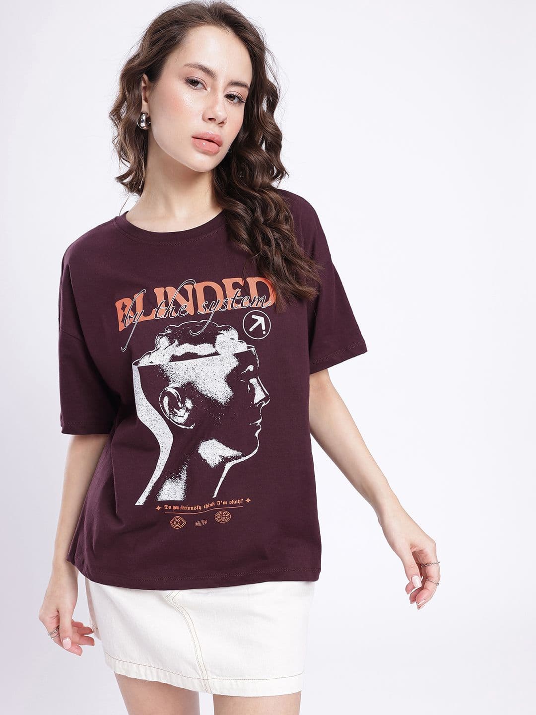 glitchez Printed Oversized T-shirt thumbnail 7