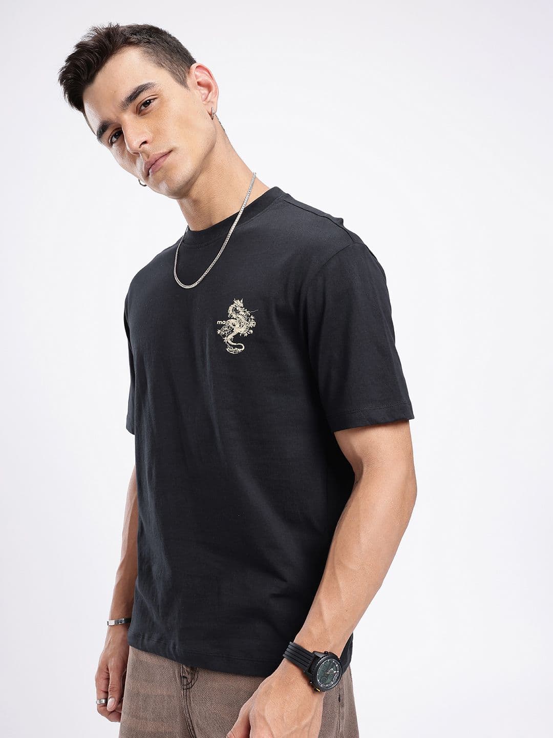 glitchez Graphic Printed Relaxed Fit T-shirt thumbnail 5