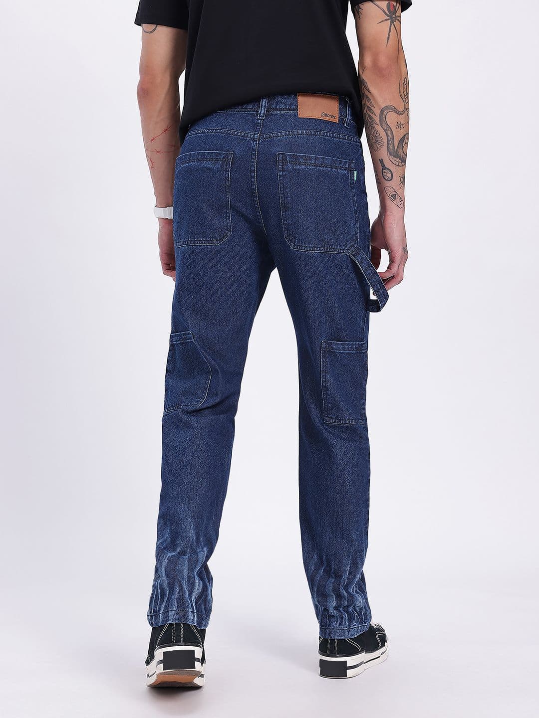 glitchez Men Crinkle Regular Fit Jeans thumbnail 3