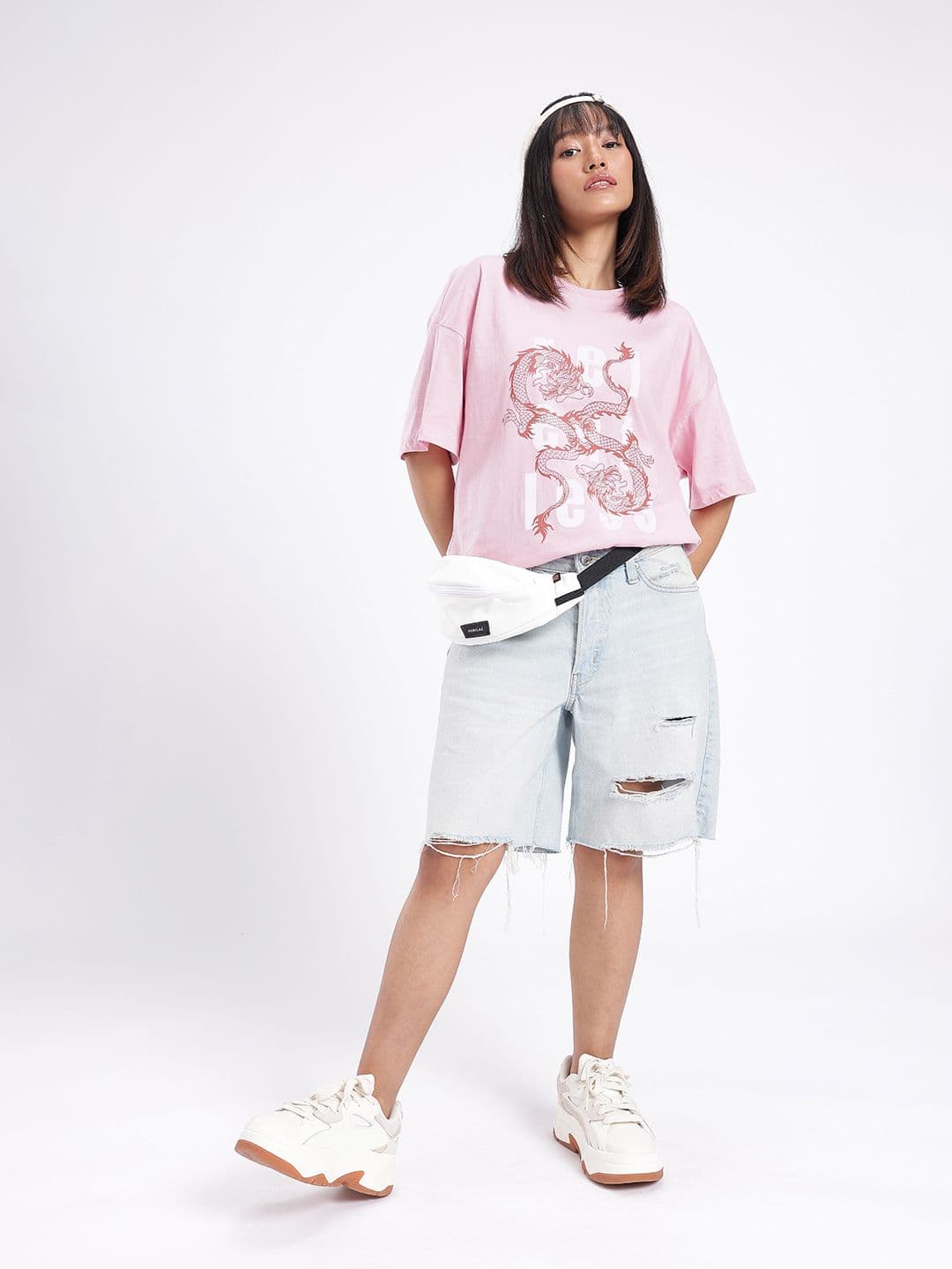 glitchez Graphic Printed Oversized T-shirt thumbnail 6