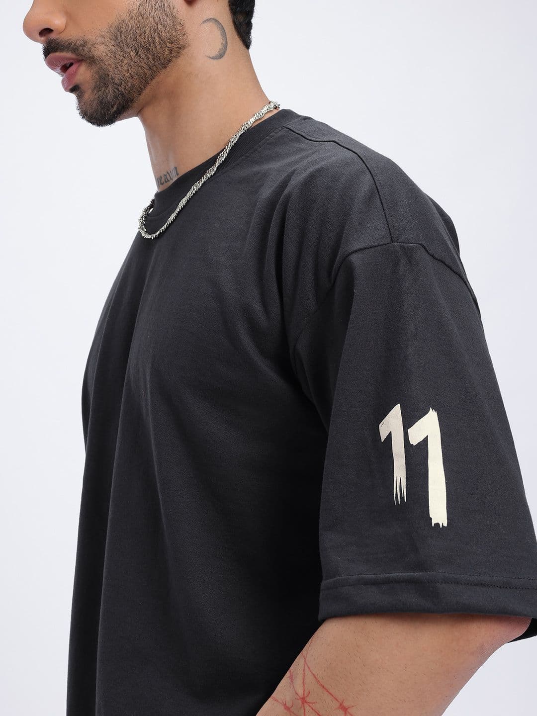 glitchez Typography Oversize Drop-Shoulder T-shirt thumbnail 7