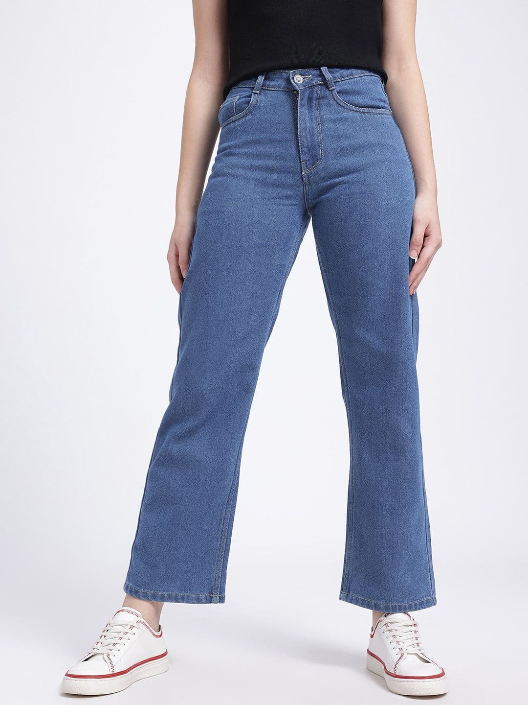 glitchez Women Mid-Rise Cropped Straight Fit Jeans thumbnail 7