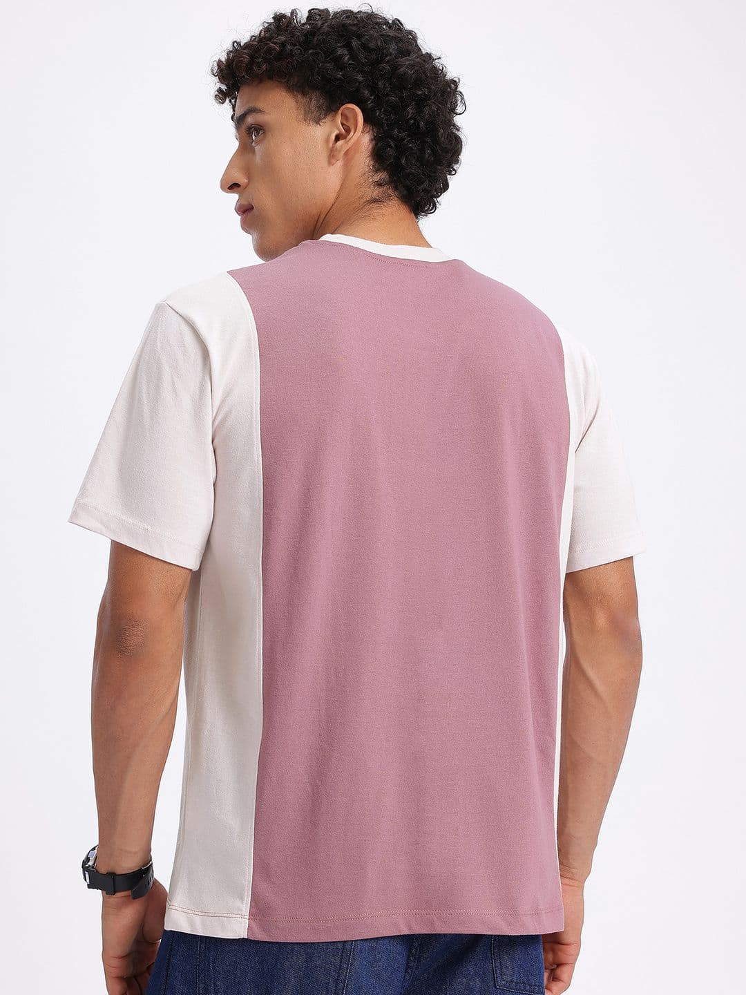 glitchez Printed Panelled Oversized Fit T-shirt thumbnail 2