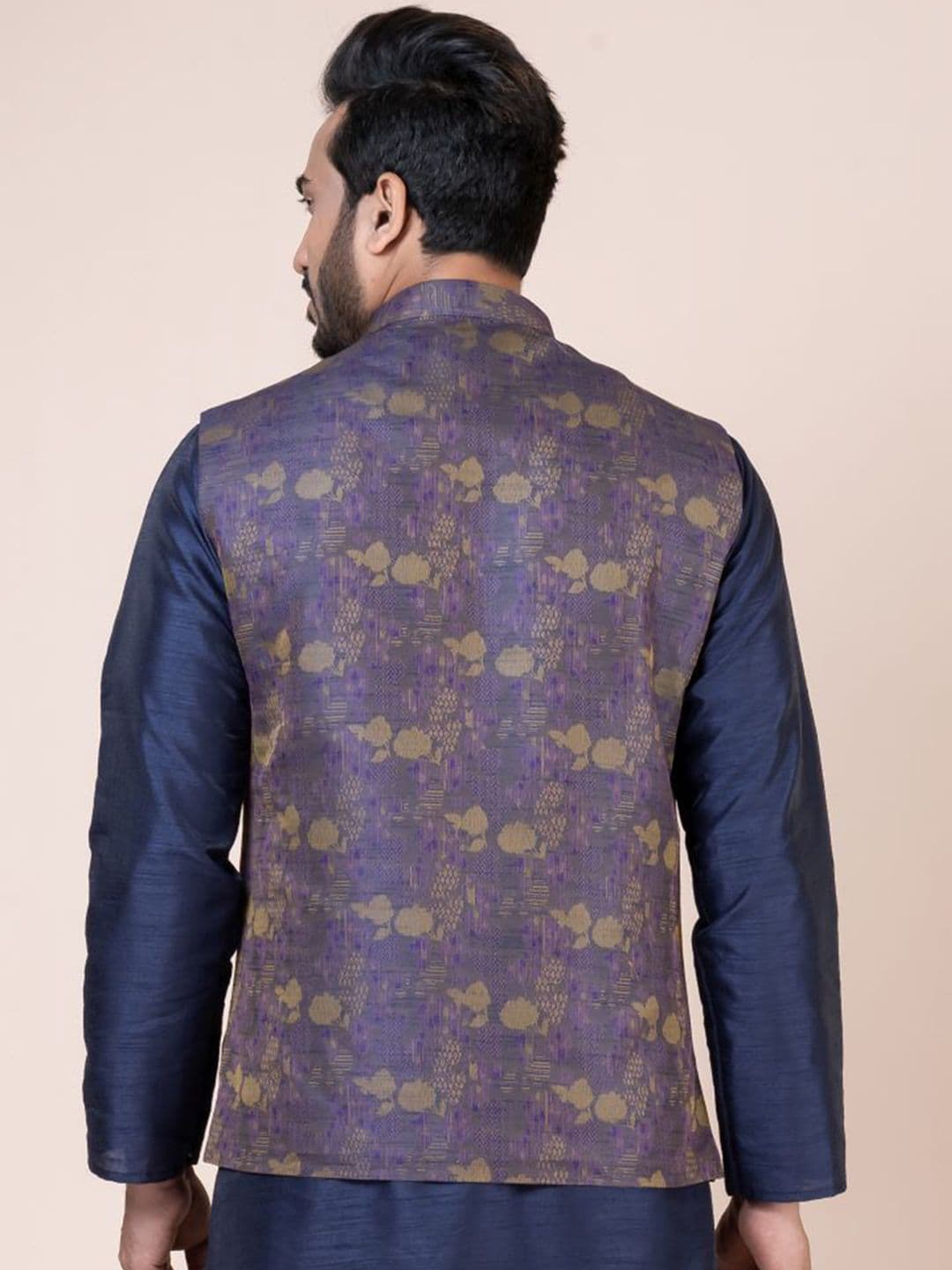 Nawaz's Kurta Mandarin Collar Nehru Jacket thumbnail 2