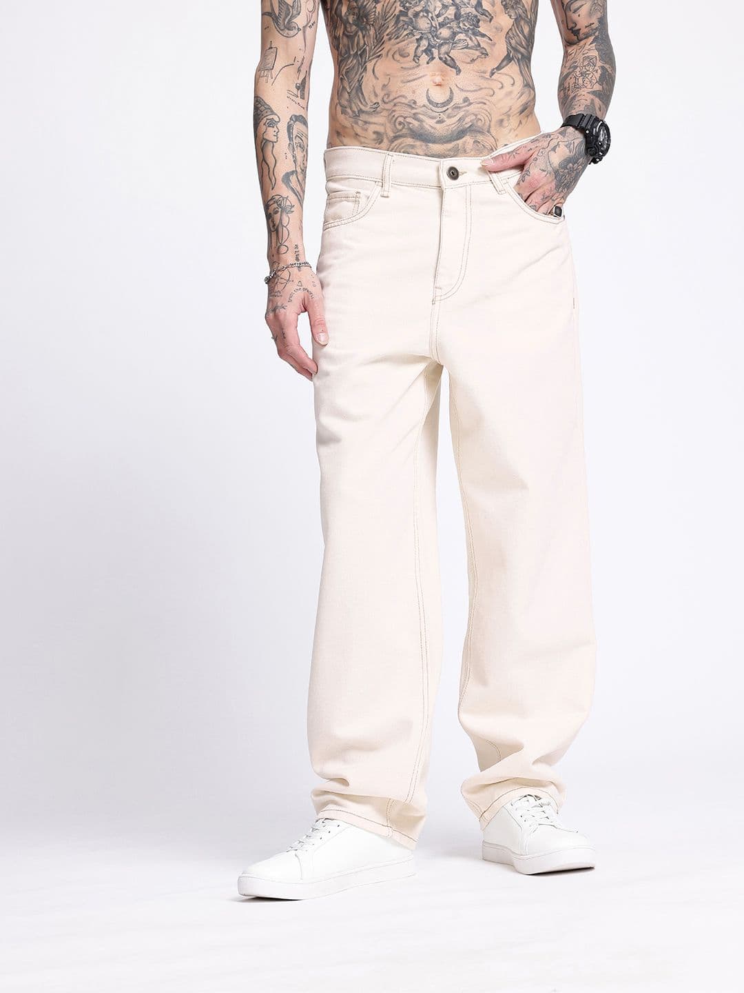 glitchez Men Baggy Baggy Fit Jeans thumbnail 6