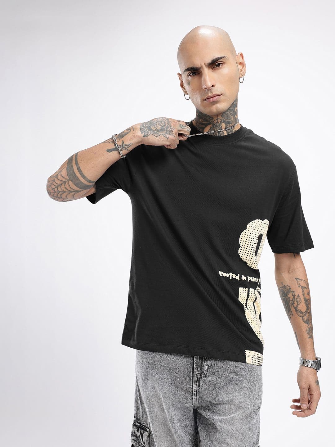 glitchez Printed Relaxed Fit T-shirt thumbnail 2
