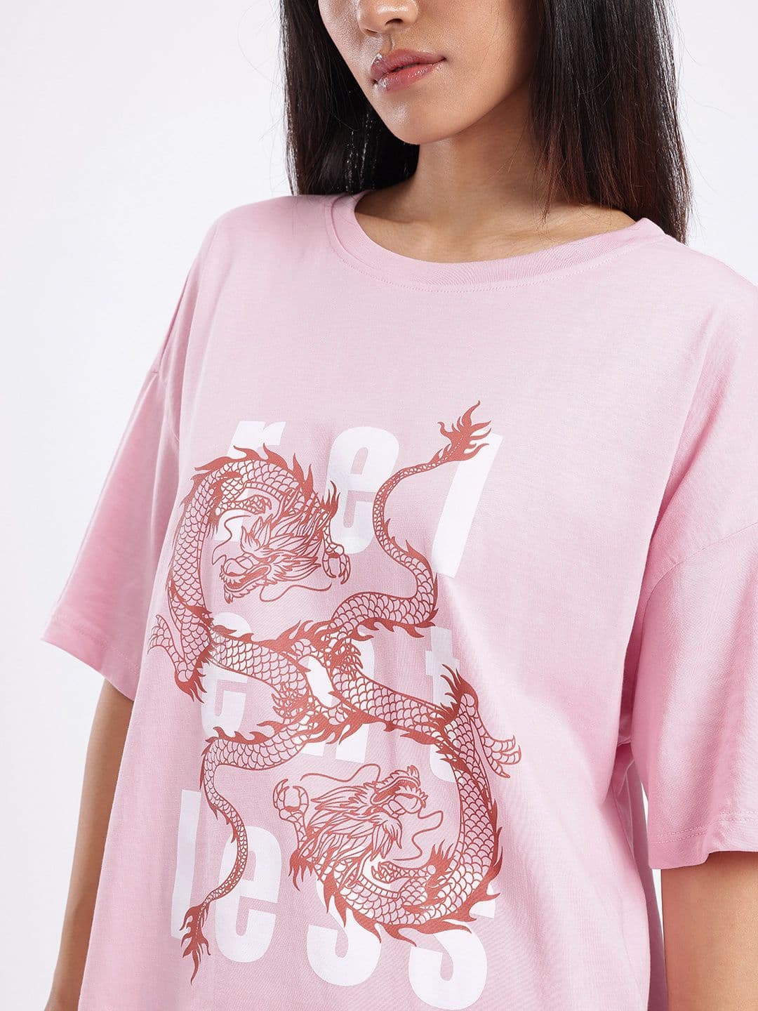 glitchez Graphic Printed Oversized T-shirt thumbnail 2