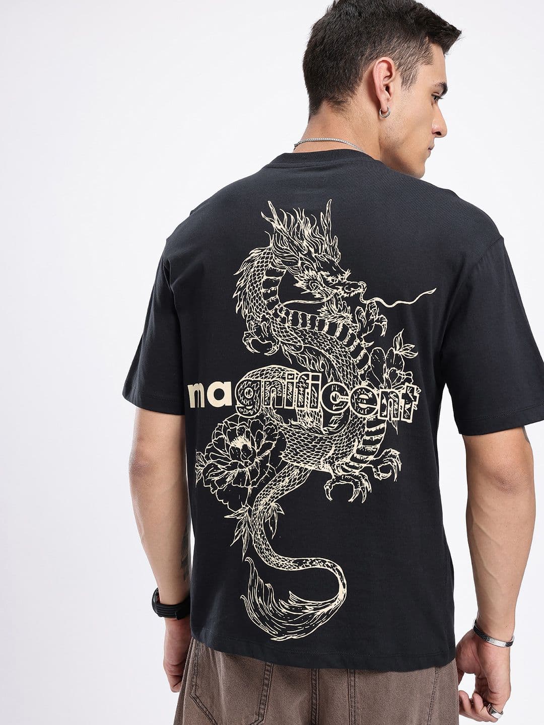 glitchez Graphic Printed Relaxed Fit T-shirt thumbnail 2