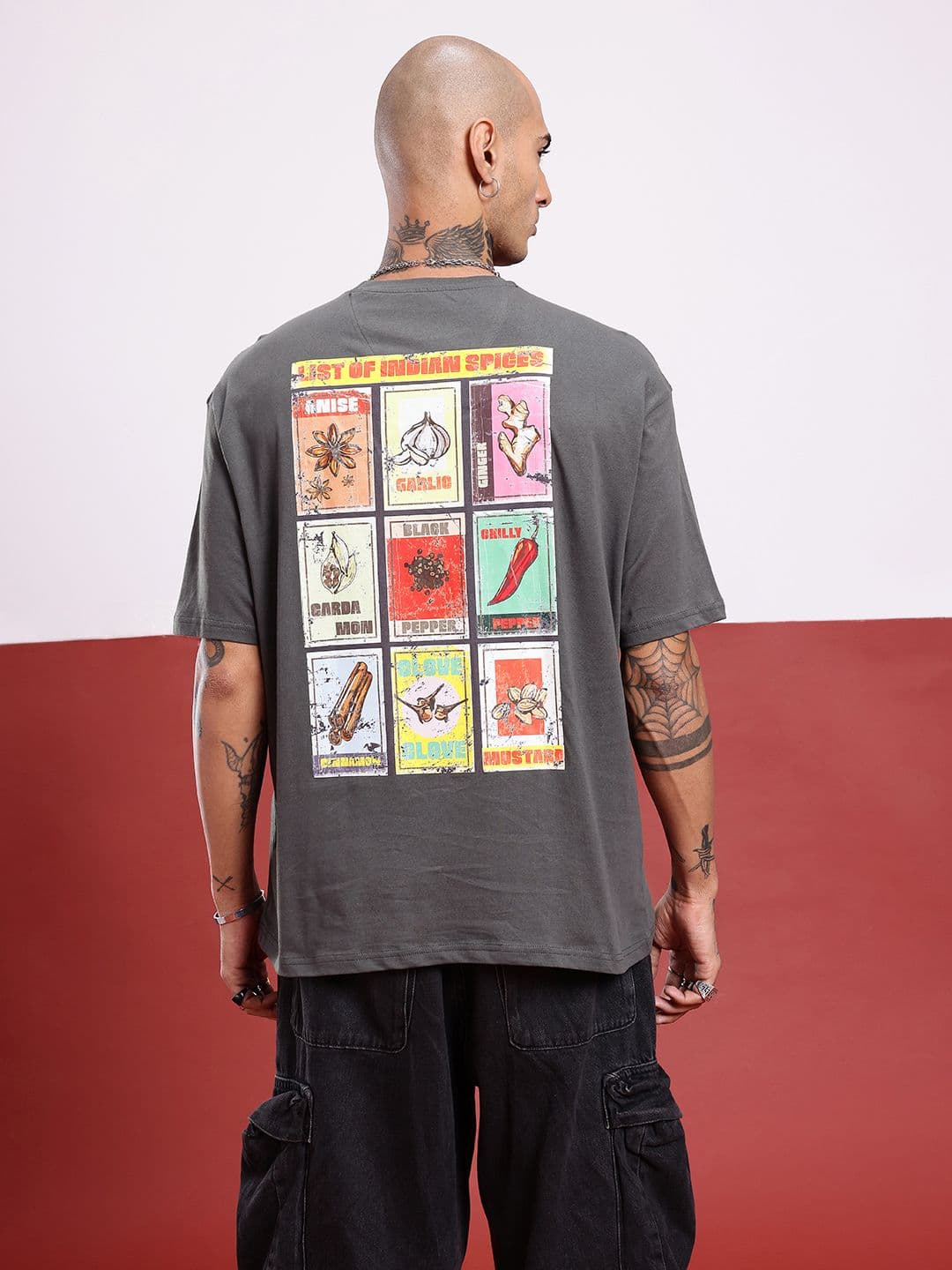 glitchez Oversized Pure Cotton Back Printed T-shirt thumbnail 5