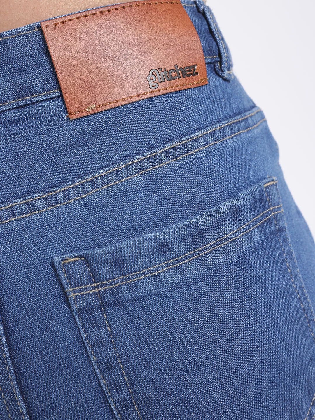 glitchez Women Mid-Rise Cropped Straight Fit Jeans thumbnail 4